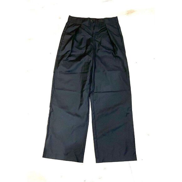 Commense NWT Black Minimalist Office Fall Chic Middle Waist Pleated Tapered Pant - Picture 4 of 12